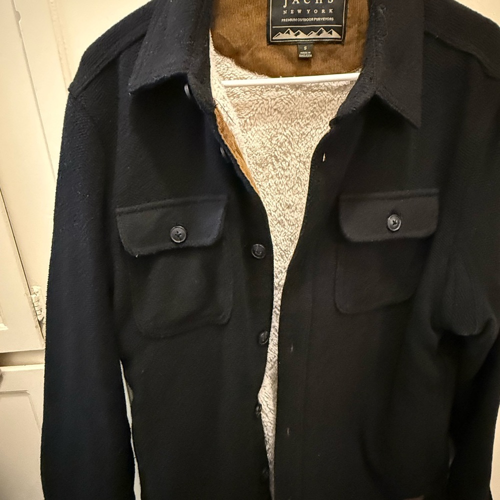Jachs Men's Black and Tan Shirt Jacket